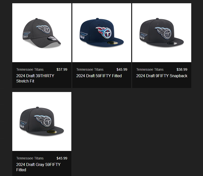 Titans' 2024 NFL draft hats are now available Nashville Sports Today